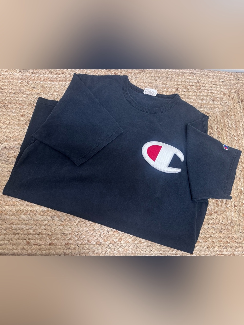 Vintage 100% Cotton Champion Tee Stained Faded XL